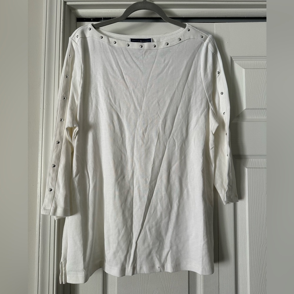 EUC Karen Scott white shirt